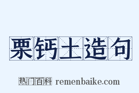 栗钙土造句是什么意思的图片